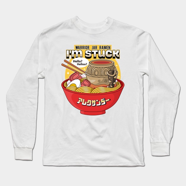 Warrior Jar Ramen Long Sleeve T-Shirt by logozaste